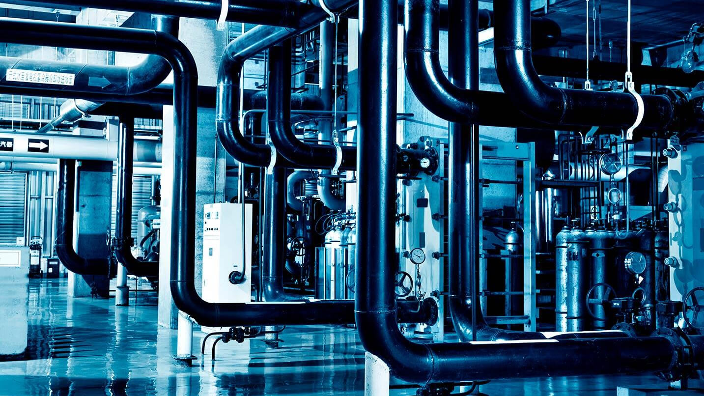 Piping system where gases could be used to identify leaks.